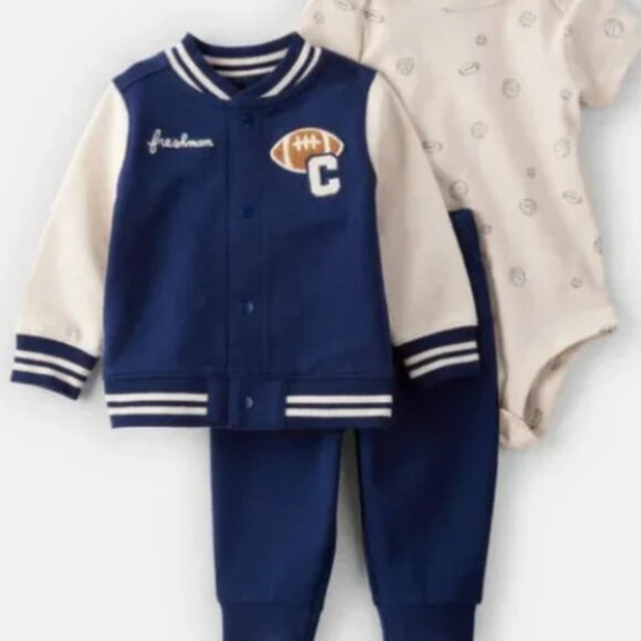 Carter's Other - NWT CARTERS BABY BOY SET 3 Piece Toddler Outfit Set Varsity FOOTBALL NWT